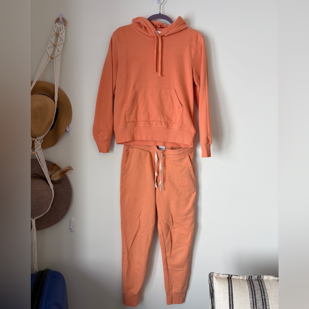 Women's Orange Sweat suit. Hoodie and jogger sweats